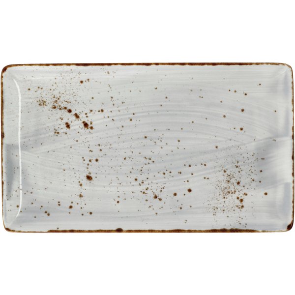 3x VEGA Assiette/plat Nebro rectangulaire; 33.5x19x2.1 cm (LxlxH); gris clair; 3 pièce(s) / Lot