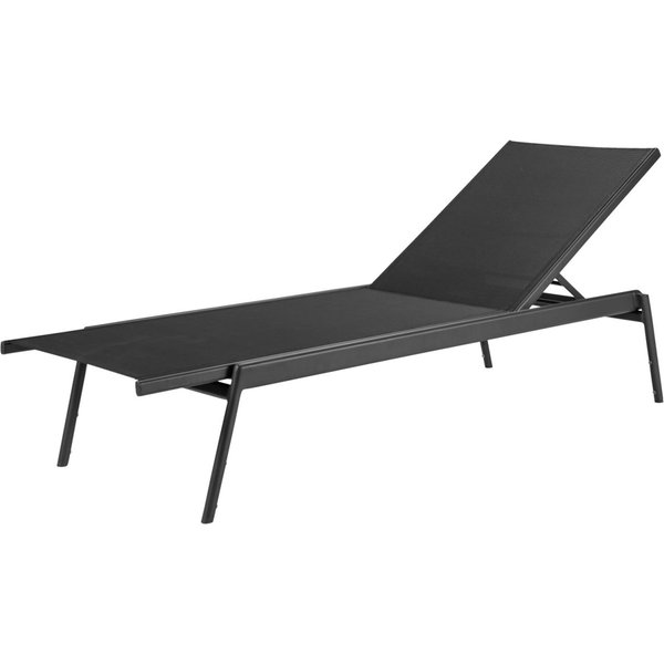VEGA Lettino prendisole Elaris; 200x74x36 cm (LxLxH); seduta antracite, struttura antracite