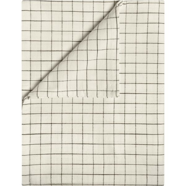 Tovaglia Skan quadretti piccoli ERWIN M.; 130x170 cm (LxL); bianco crema/antracite; rettangolare