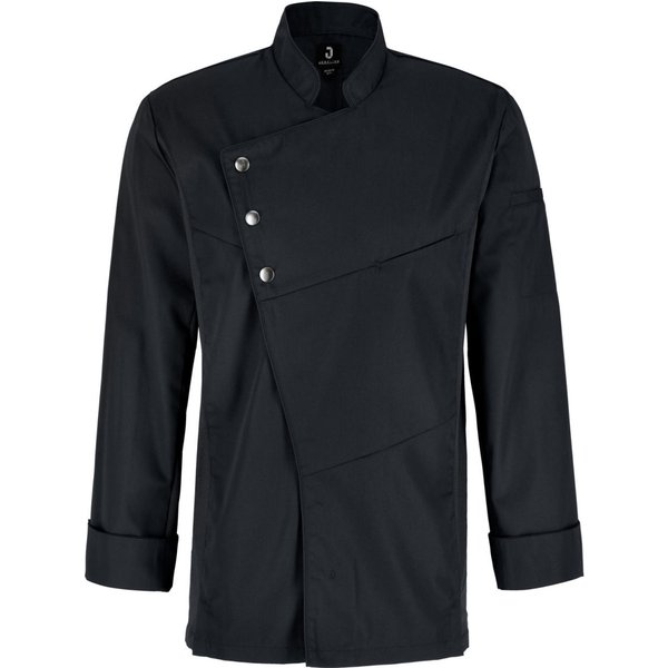 JOBELINE Veste de cuisine homme Lewis manches longues; Taille 60; noir