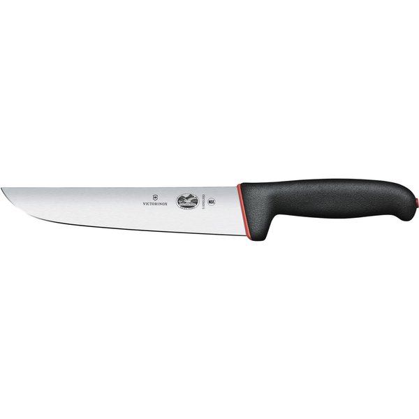 Victorinox Coltello da macellaio Fibrox Dual Grip dritto; lunghezza lama 20 cm, 33 cm (L); argento/nero/rosso