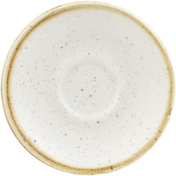Piattino espresso Stonecast Barley White Churchill; 11.8 cm (Ø); bianco/marrone; rotonda; 12 pz. / Pacco