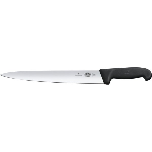 Victorinox Coltello prosciutto Fibrox dritto, ampia lama; lunghezza lama 30 cm, 43.7 cm (L); argento/nero
