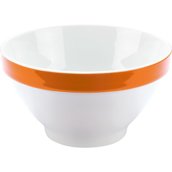 6x PULSIVA Bol Multi-Color; 0.44 l, 13.8x7.1 cm (ØxH); blanc/orange; 6 pièce(s) / Lot