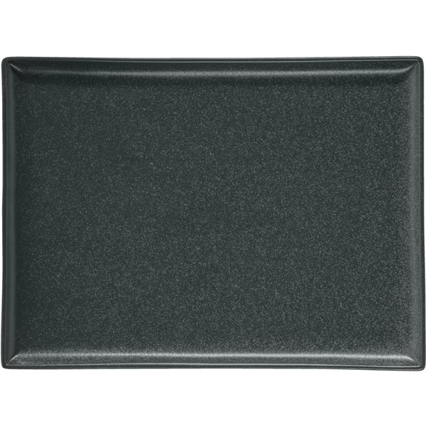 6x VEGA Assiette/plat Masca; 27x21x2 cm (LxlxH); noir; rectangulaire; 6 pièce(s) / Lot
