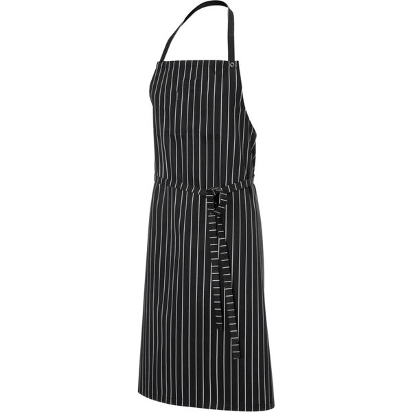 PULSIVA Grembiule con pettorina Pero 98x80 cm; 98x80 cm (LxL); nero/bianco