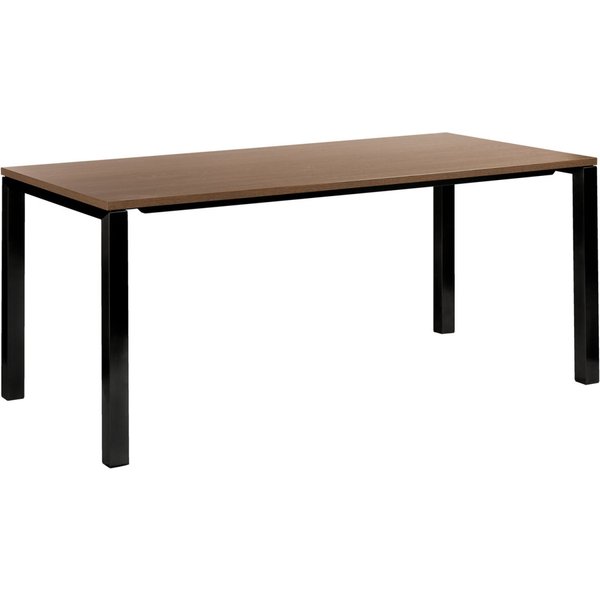 Tavolo Conferencio VEGA; 180x90x74 cm (LxLxH); Piano tavolo marrone, struttura nero; rettangolare