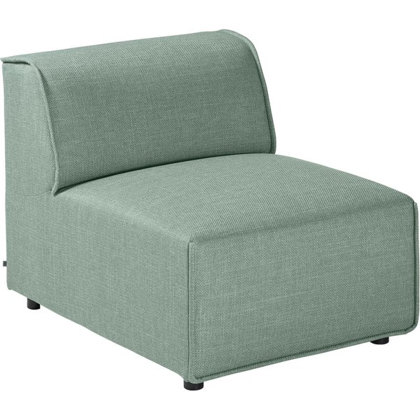 Élément droit pour canapé modulable Belford für modulares Sofa VEGA; 71x93x70 cm (lxPxH); Assise gris bleuté, Structure noir