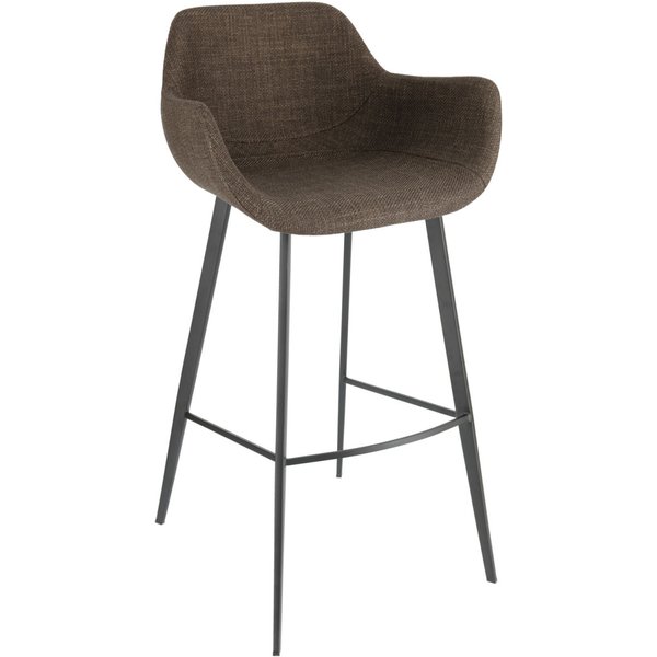 Chaise de bar Limea VEGA; 57x54x102 cm (lxPxH); Assise brun, Structure noir; 2 pièce(s) / Lot