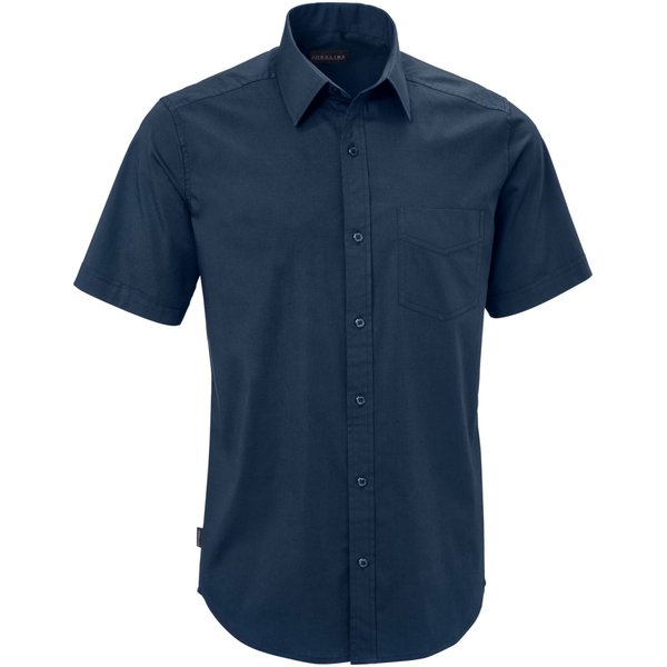 JOBELINE Camicia da uomo Kim maniche corte; Taglia 45/46; blu navy