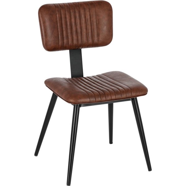 Sedia Nolo VEGA; 47x54x81 cm (LxPxH); seduta marrone, struttura nero; 2 pz. / Pacco
