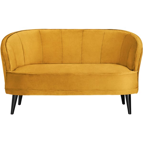 Divano Garbo VEGA; 150x75x84 cm (LxPxH); seduta oro, struttura nero