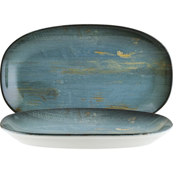 Assiette/plat Madera Mint ovale Bonna; 24x14 cm (Lxl); turquoise/brun/noir; ovale; 12 pièce(s) / Lot