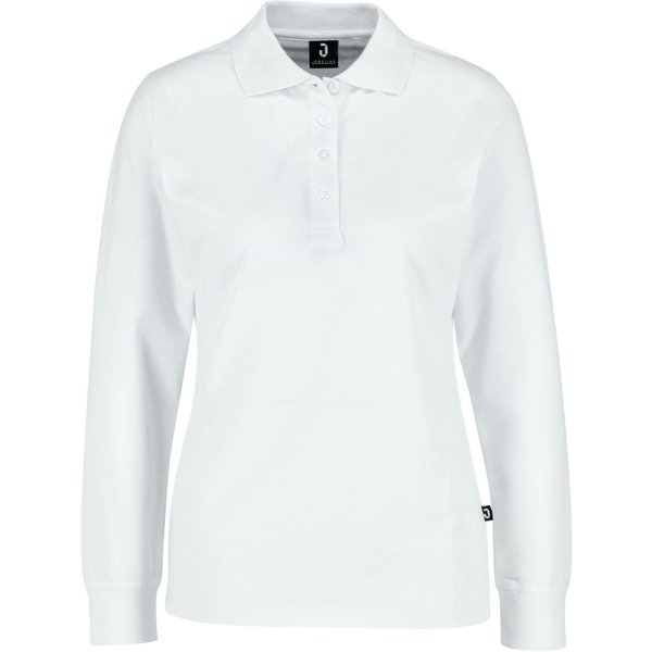 JOBELINE Polo da donna Flora maniche lunghe; Taglia M; bianco
