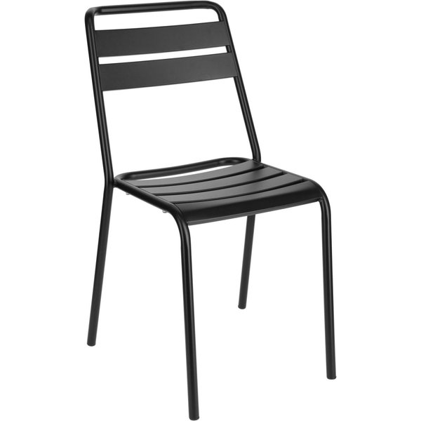 4x PULSIVA Sedia impilabile da esterno Sentra; 57x47x83 cm (LxPxH); nero; 4 pz. / Pacco