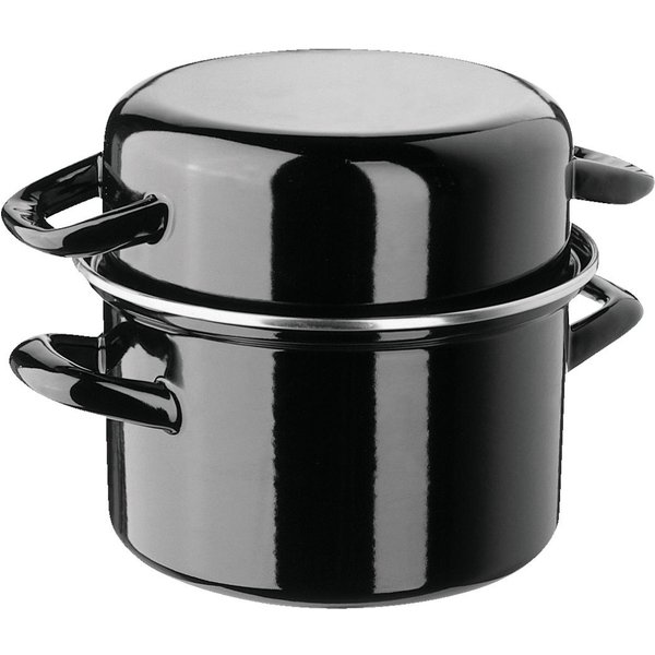 Pentola per frutti di mare APS; 3.8 l, 20x13 cm (ØxH); nero; rotonda