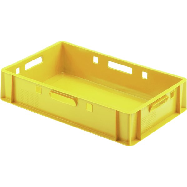 Contenitori impilabili EURO Euro chiusi Ringoplast; 25100 ml, 60x40x12 cm (LxLxH); giallo