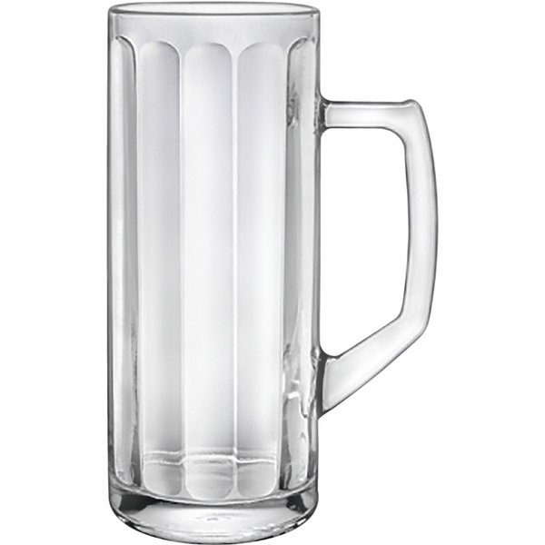6x Borgonovo Chope à bière Reno Ottica jaugé; 49.5 cl, 7.3x17.5 cm (ØxH); transparent; 0.4 l trait de remplissage, 6 pièce(s) / Lot