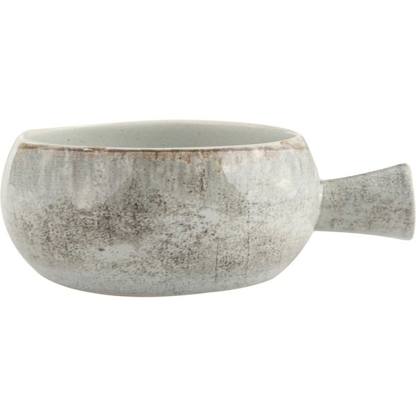 6x Porland Ciotola Iris con manico; 600 ml, 14x6.25 cm (ØxH); grigio/marrone; rotonda; 6 pz. / Pacco