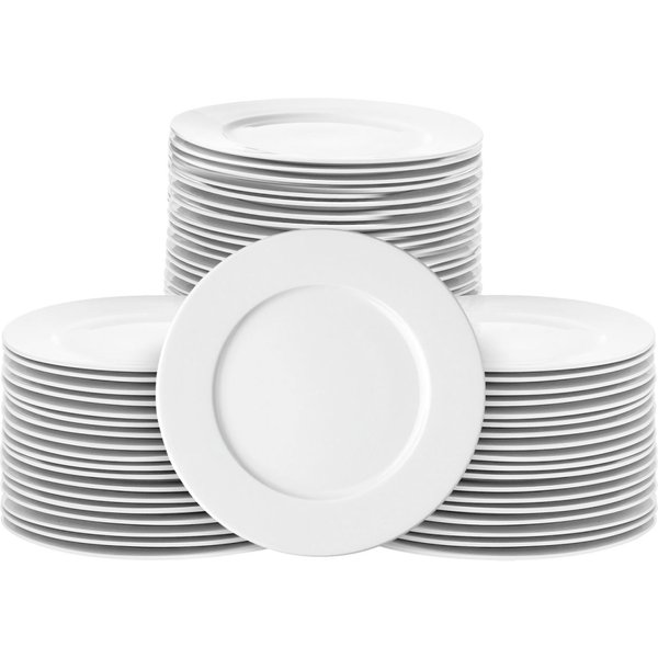 50x PULSIVA Set d'assiettes plates en pack avantage 50 pièces; 27 cm (Ø); blanc; 50 pièce(s) / Lot