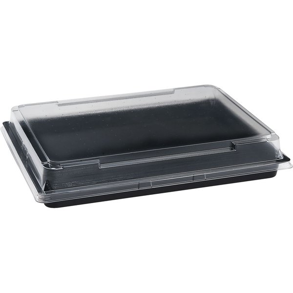 Boîte à sushis en PET WIMEX; 26.2x19.5x4.3 cm (LxlxH); noir; rectangulaire; 200 pièce(s) / Lot
