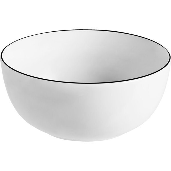 6x VEGA Ciotola Bellino; 470 ml, 13x5.7 cm (ØxH); bianco/nero; rotonda; 6 pz. / Pacco