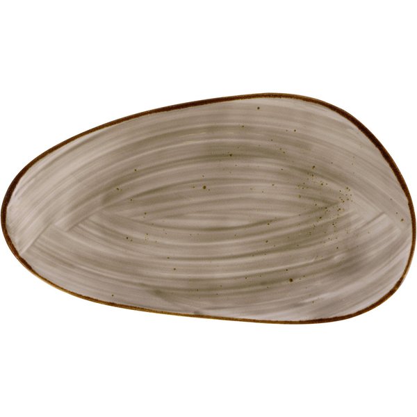6x VEGA Piatto Nebro forma organica; 17x10x3 cm (LxLxH); grigio; 6 pz. / Pacco