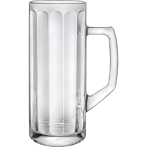 6x Borgonovo Chope à bière Reno Ottica jaugé; 64.5 cl, 7.9x19.5 cm (ØxH); transparent; 0.5 l trait de remplissage, 6 pièce(s) / Lot