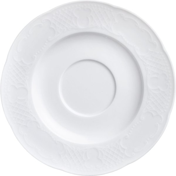 6x VEGA Sous-tasse café/thé/mug Minuett; 14.5 cm (Ø); blanc; rond(e); 6 pièce(s) / Lot