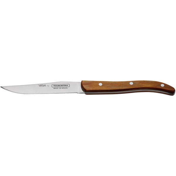 6x VEGA Coltello per bistecca Laguiole Picanha; 22.5 cm (L); argento, manico marrone chiaro; 6 pz. / Pacco