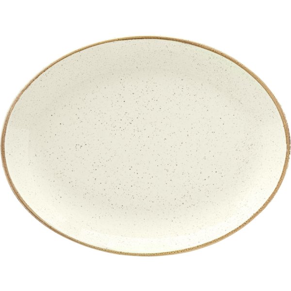6x VEGA Assiette/plat Sidina ovale; 24x18x2.8 cm (LxlxH); beige; ovale; 6 pièce(s) / Lot