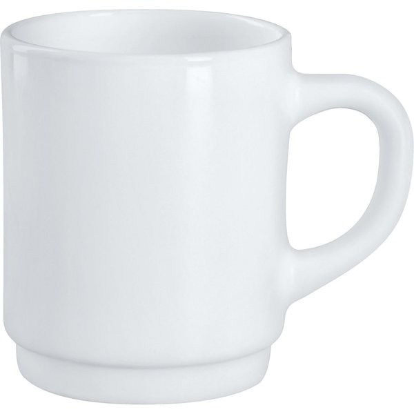 Mug Restaurant Arcoroc; 25 cl, 7.2x8.9 cm (ØxH); blanc; rond(e); 6 pièce(s) / Lot
