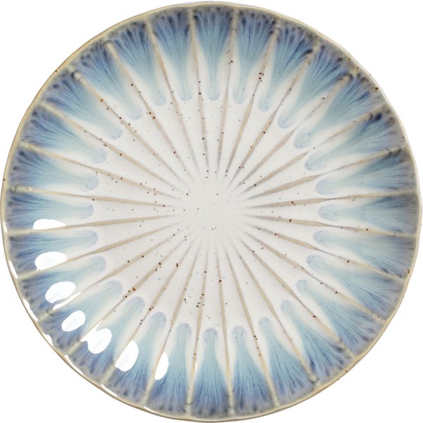4x VEGA Assiette Flora plate; 20.5x2.7 cm (ØxH); bleu/beige; rond(e); 4 pièce(s) / Lot