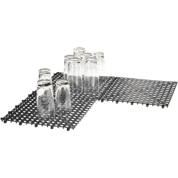4x PULSIVA Tappetino bar Quad; 32x32x1.5 cm (LxLxH); nero; 4 pz. / Pacco