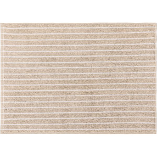 2x PULSIVA Tapis de bain Tinos; 50x70 cm (lxL); beige/blanc; 2 pièce(s) / Lot