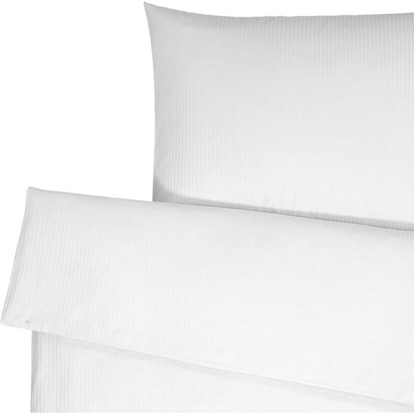 Parure de lit Venise 8 mm, fermeture à rabat ERWIN M.; 140x200 cm (lxL), 70x90 cm (Lxl); blanc