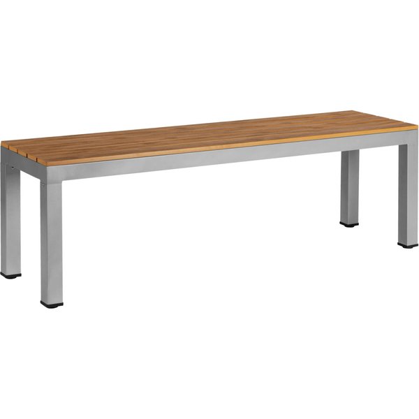 PULSIVA Banc d'extérieur Resisto; 140x38x45 cm (lxPxH); Assise brun, Structure gris