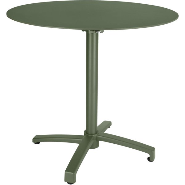 Tavolo da esterno in alluminio Taipa rotondo VEGA; 80x72 cm (ØxH); Piano tavolo verde oliva, struttura verde oliva; rotonda