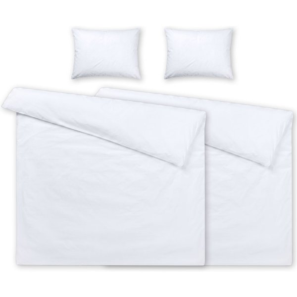 2x PULSIVA Parure de lit Parma; 160x210 cm (lxL), 50x70 cm (Lxl); blanc; 2 Set(s) / Lot