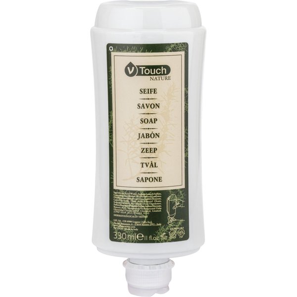 24x V-Touch Sapone liquido per hotel V-Touch Nature per dispenser; 330 ml; bianco; 24 pz. / Pacco