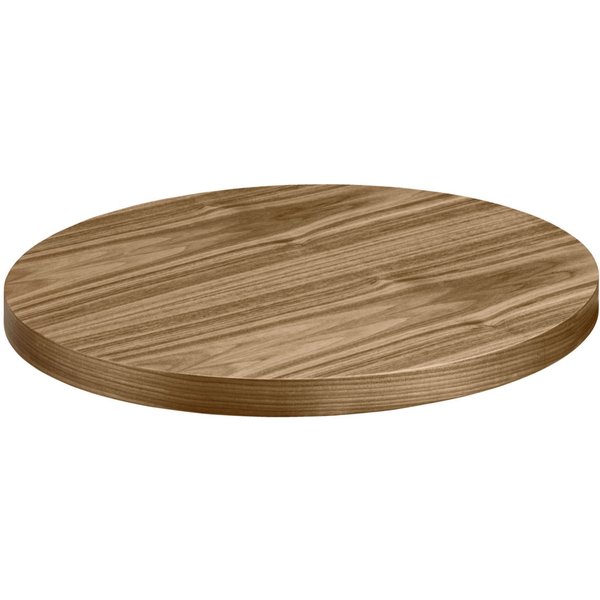 VEGA Plateau de table d'intérieur Sumba rond; 80 cm (Ø); noyer naturel; rond(e)