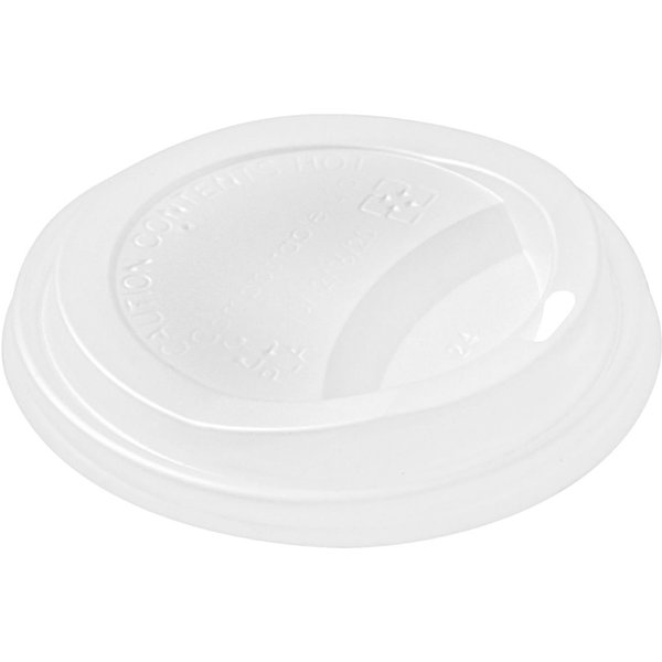 75x DUNI Coperchio per bicchiere in canna da zucchero Eco IV; 9.3x1.9 cm (ØxH); bianco; 75 pz. / Pacco