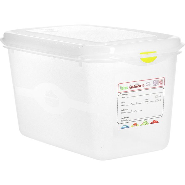 6x Denox Boîte GN hermétique Dena 1/4; GN 1/4, 4.3 l, 26.5x16.2x15 cm (LxlxP); transparent; 6 pièce(s) / Lot