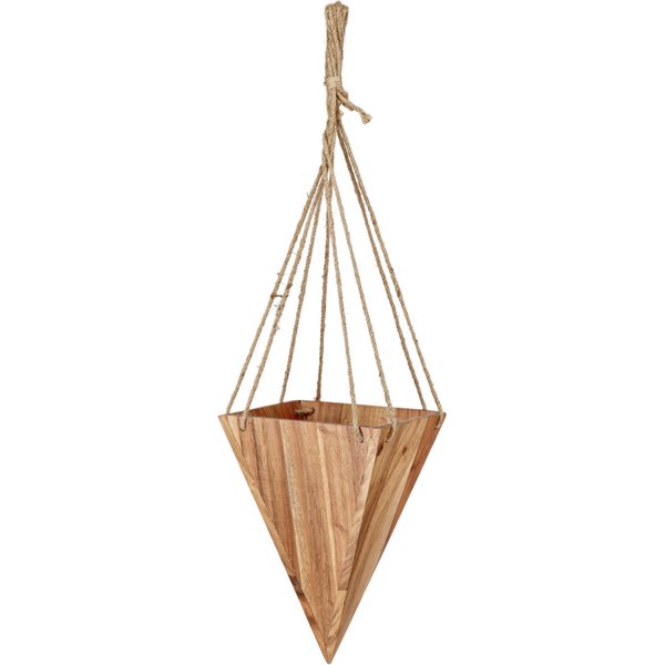 Vaso per piante Bosso pensile; 20x20x30 cm (LxLxH); marrone; piramidale