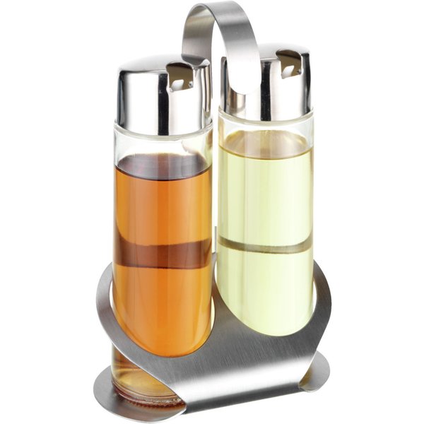 PULSIVA Menage olio e aceto Concerto; 12x20.8x8.5 cm (LxHxP); argento