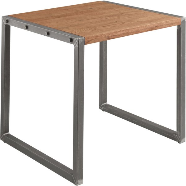 Tavolo Torres quadrato VEGA; 80x80x75 cm (LxLxH); Piano tavolo quercia antica/marrone, struttura grigio; quadrata