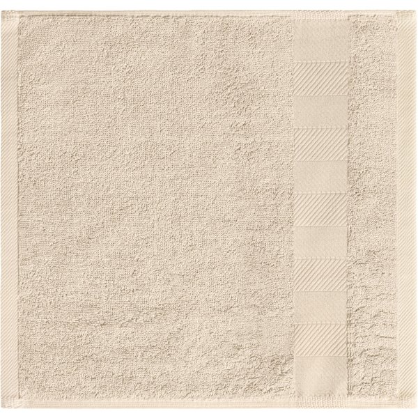 5x ERWIN M. Asciugamano ospite Evora Bordo a spina di pesce; 30x30 cm (LxL); beige; 5 pz. / Pacco
