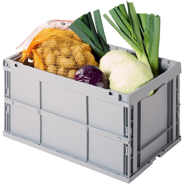 Ringoplast Cassetta pieghevole Carry; 67000 ml, 60x40x32 cm (LxLxH); grigio