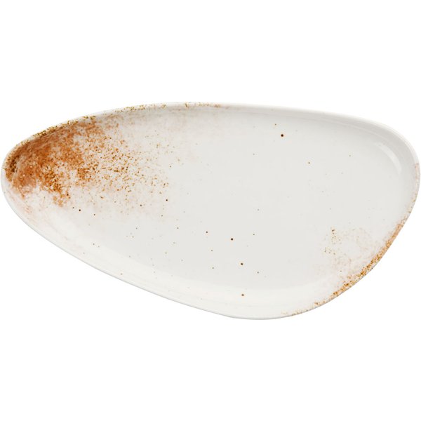 6x VEGA Assiette/plat Purior; 30.5x16x2.6 cm (LxlxH); blanc/brun; 6 pièce(s) / Lot