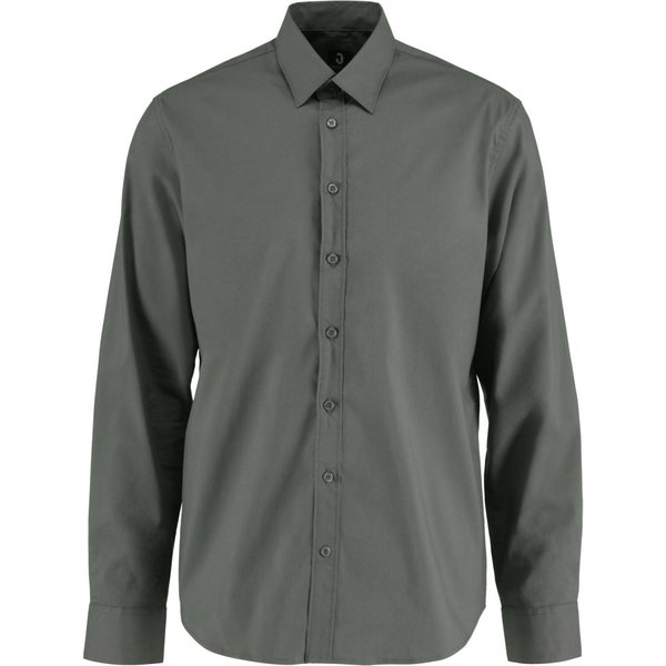 JOBELINE Camicia da uomo Porter Maniche lunghe; Taglia 45/46; grigio scuro